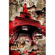 Famous Special Effect Eiffel Tower Canvas Prints Wall Decoration